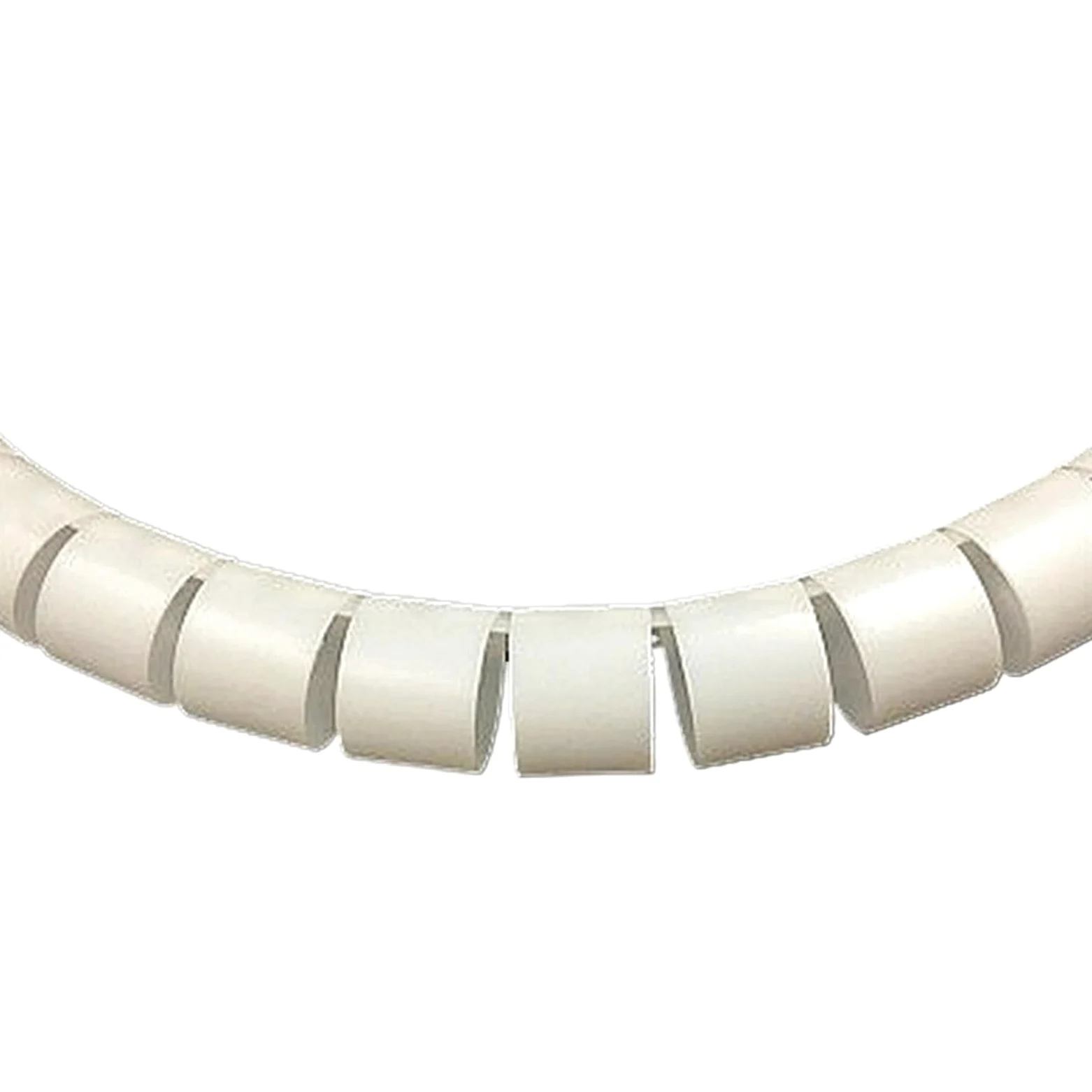 Canalina Passacavi 1/3/5/10 Metro 8/12/16/22/28/32/42mm Linea Flessibile A Spirale Organizzatore di Cavi di Stoccaggio Tubo di Protezione Del Cavo di Gestione Cavo PE Tubo(White,30 MM_10 METERS)