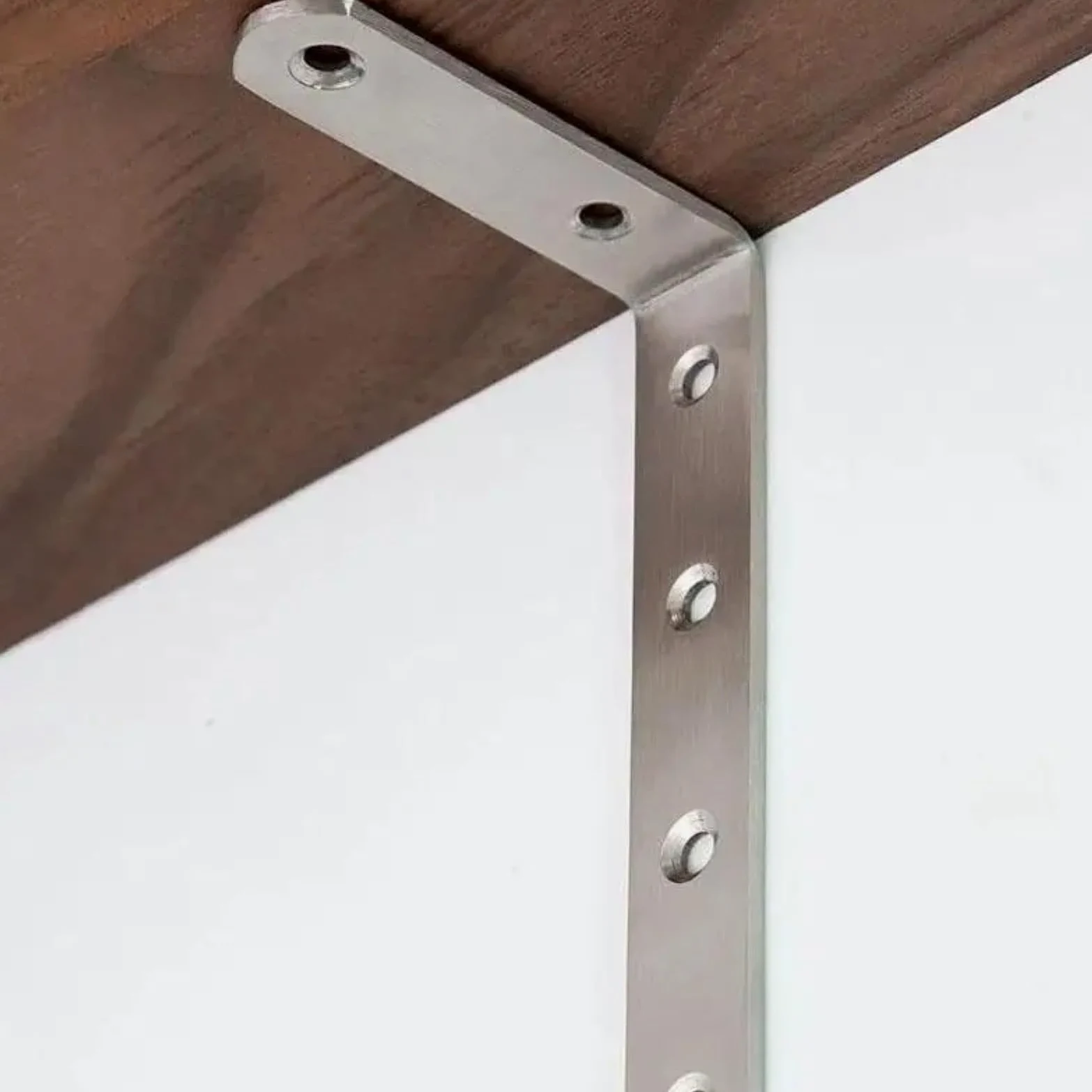 Staffe A Forma Di L for Scaffali - Giunto Angolare Decorativo In Acciaio Inossidabile Resistente for Fissaggio A Parete Ad Angolo Retto