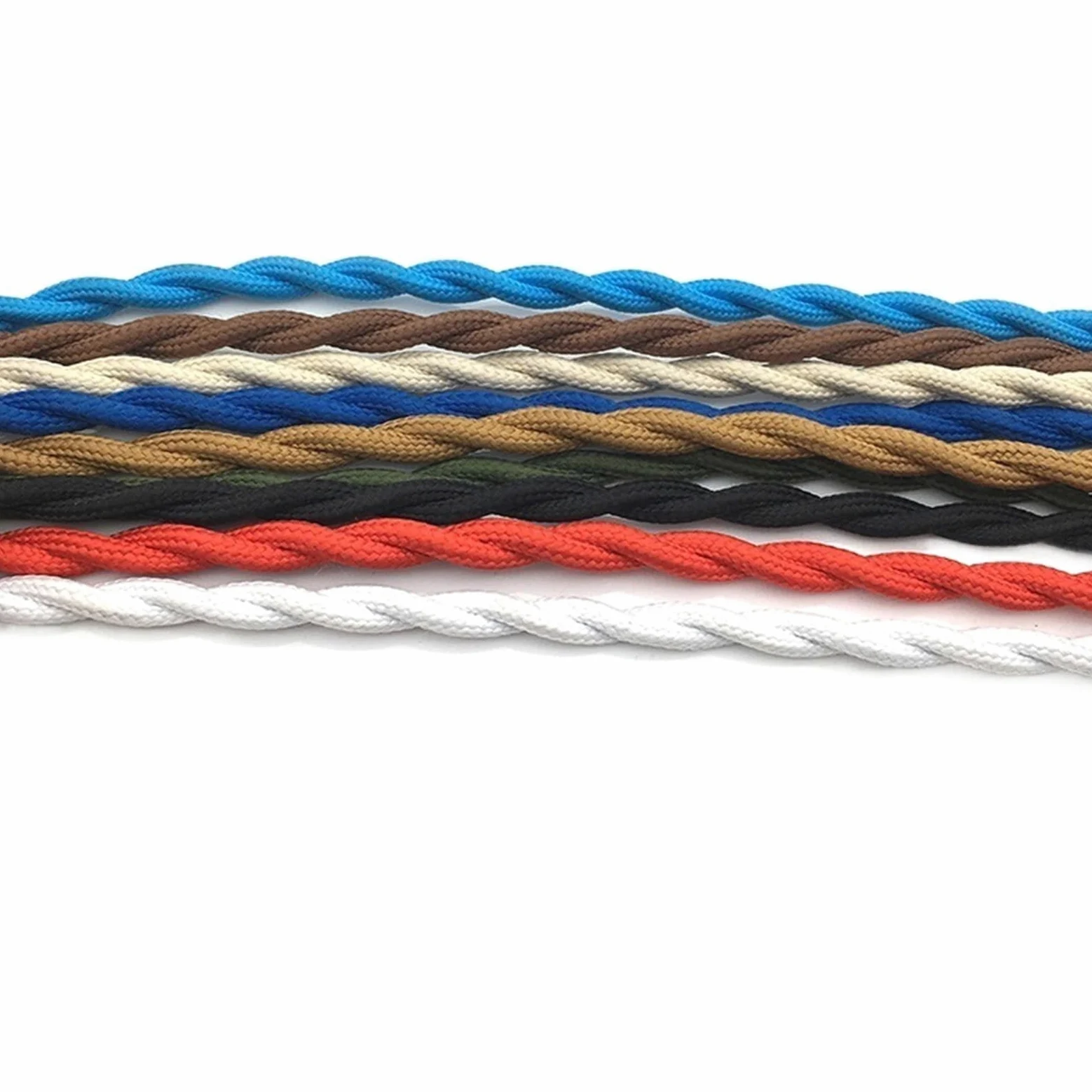 fili, Stile Cavo elettrico intrecciato decorativo lampada tessile(White,10Meter 18 AWG)