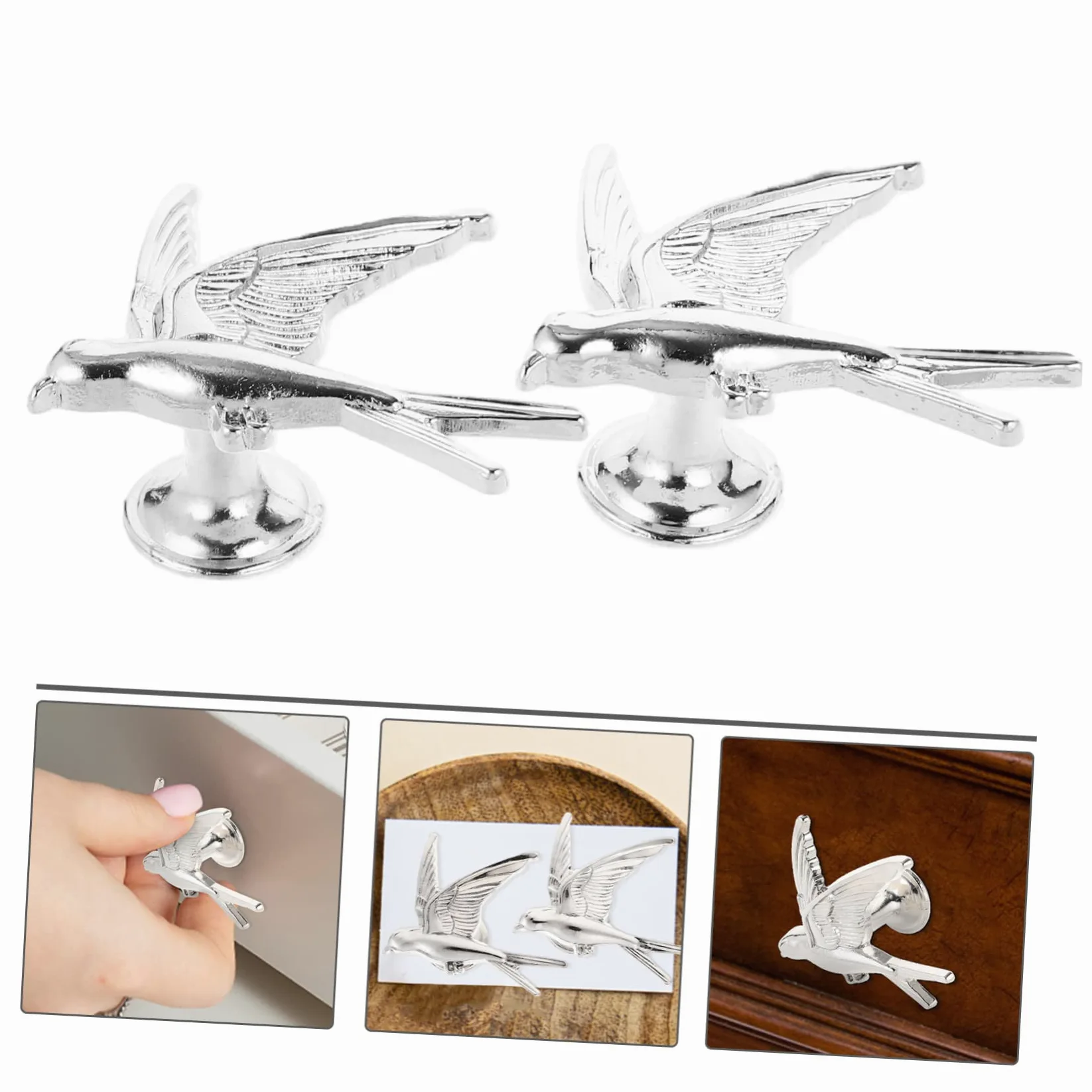 Artibetter 3 Set Di Maniglie Per Mobili in Stile Unico A Forma Di Volante Pomelli in Metallo Finitura Liscia Pomelli Decorativi Per Porte Per La Casa 2 Pezzi * 3