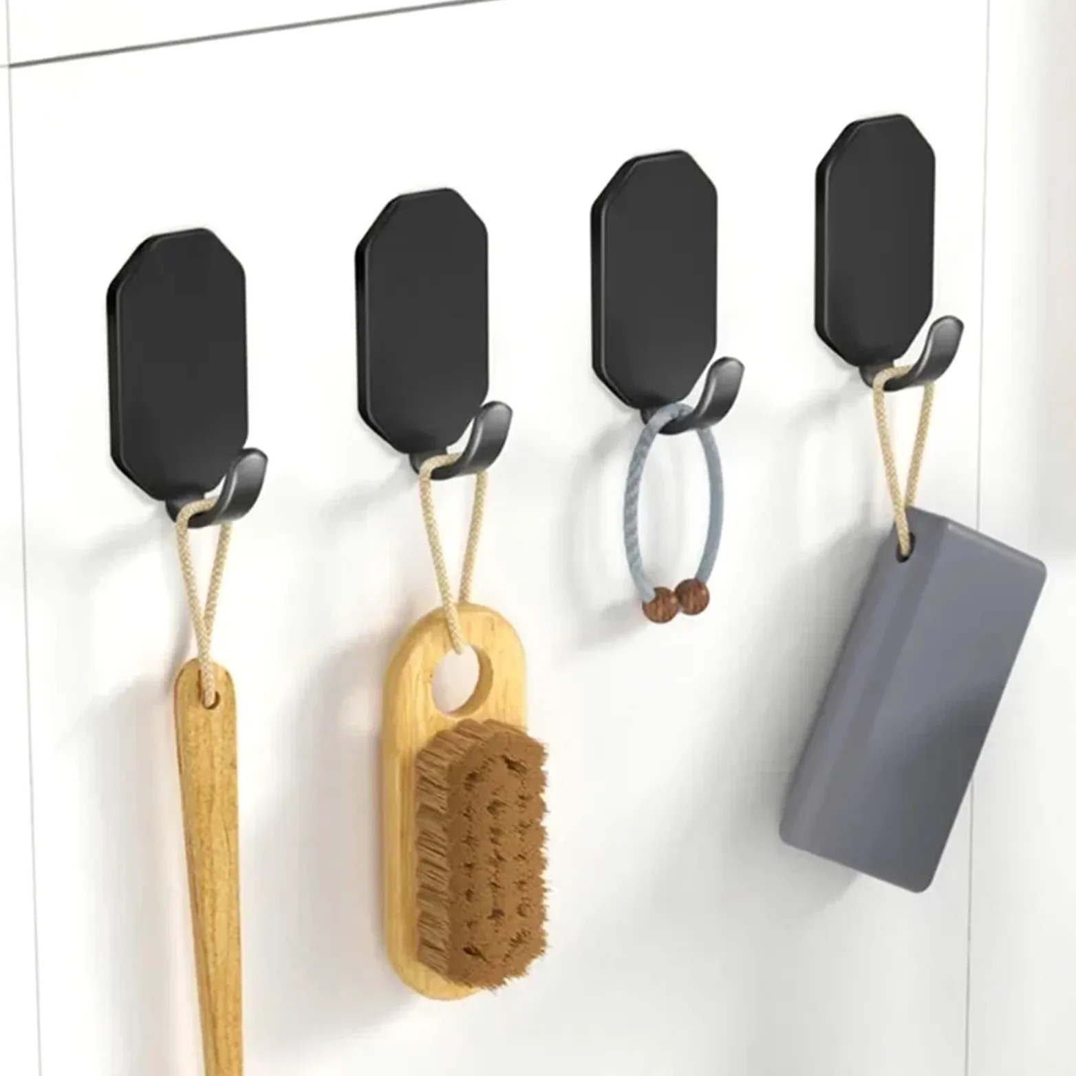 ganci appendiabiti 1/10 Pezzi Ganci Adesivi Da Parete In Acciaio Inossidabile Resistenti Impermeabili Bagno Di Casa Appendere Asciugamani Chiavi Borse Cappotto