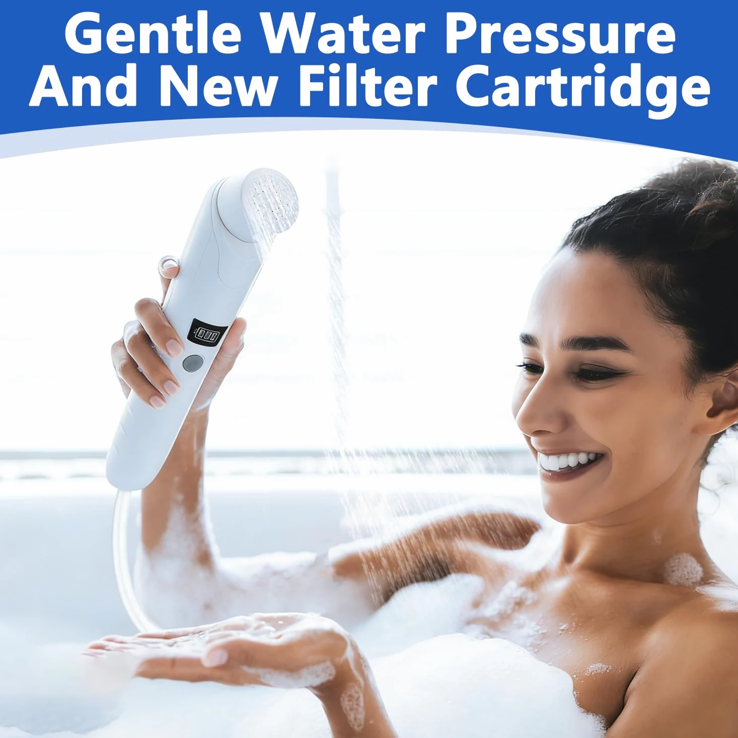 Bidet elettrico portatile da viaggio, per doccia intima, letto settimanale e escursioni all'aperto, per donne, uomini e bambini (bianco con serbatoio dell'acqua)