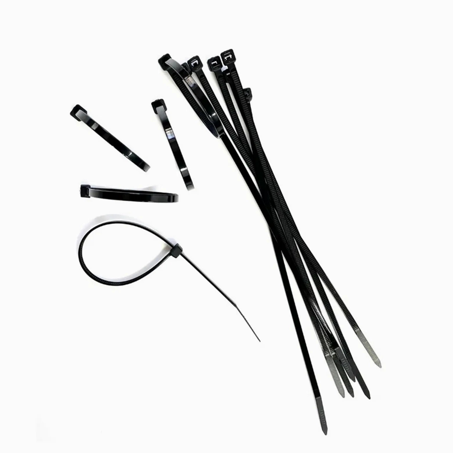 300 fascette stringicavo in nylon e plastica autobloccanti a tre modalità, nere, for fissare cavi ad anello, varie specifiche - Facile Installazione(4x300 5x250 5x300mm)