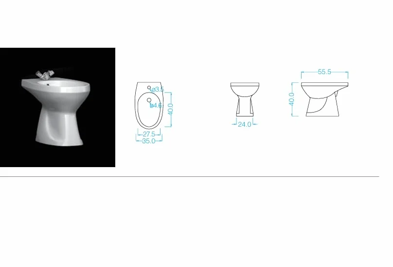 COPPIA SANITARI WC E BIDET serie TRIS GRAVENA