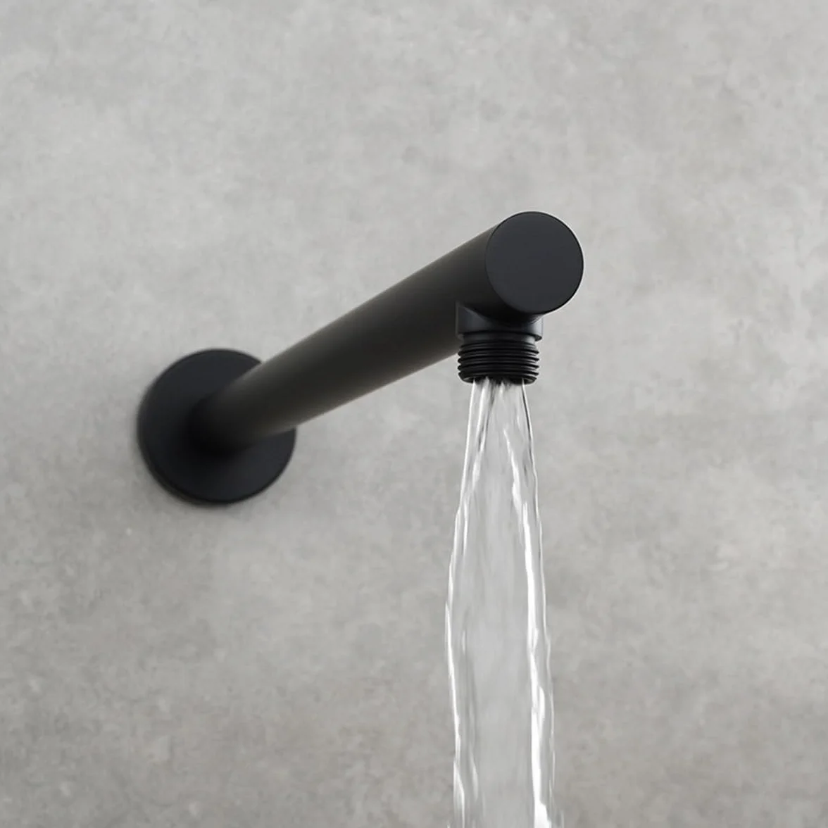 Drenky Braccio Doccia Nero 40 cm Acciaio Inox A2 V2A Prolunga
