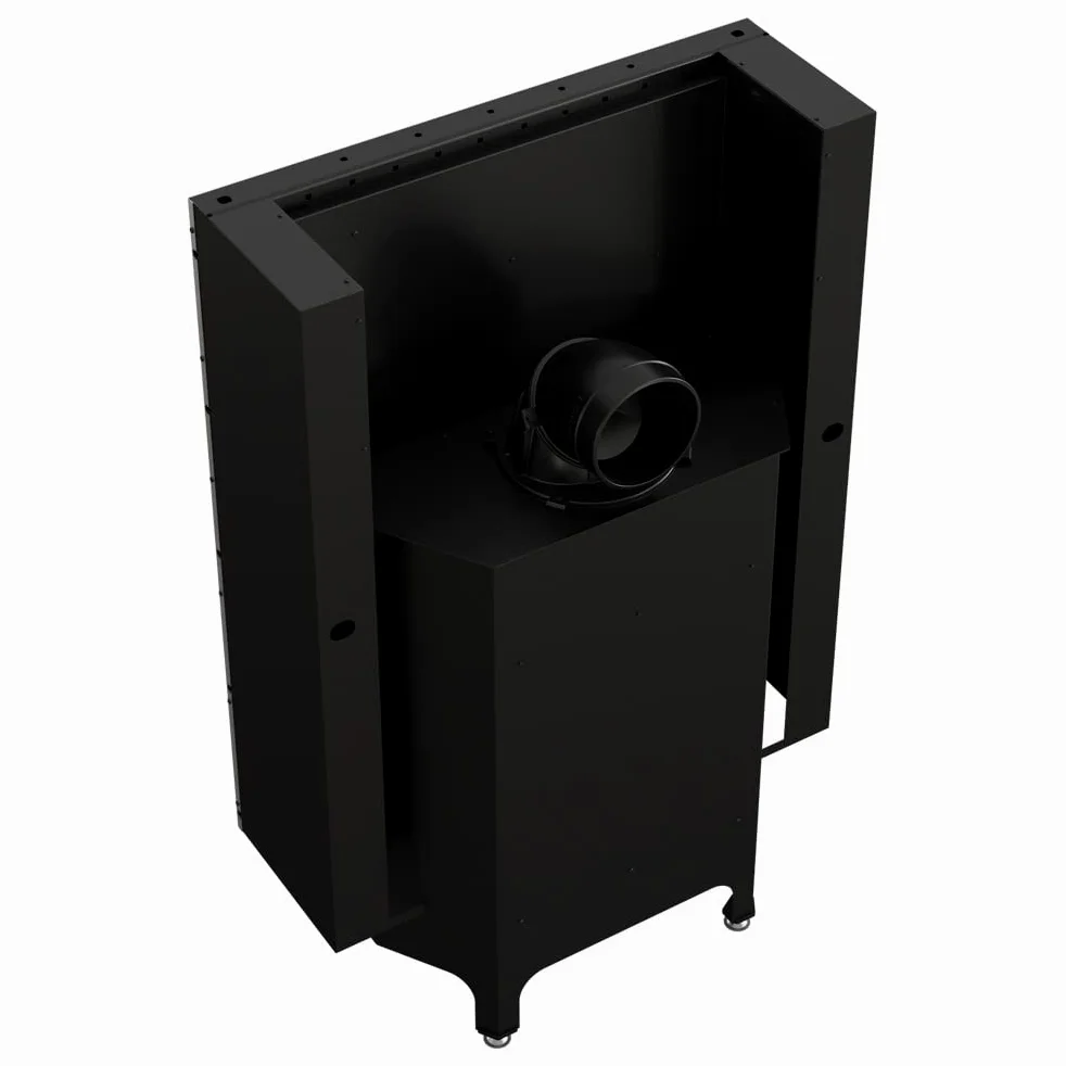 KRATKI Inserto per camino in acciaio a legna NADIA 13 kW Ø200 saliscendi A+ | Acciaio nero, efficienza 81%, classe A+. Ecodesign, BImSchV 2, Kratki PRO; per recupero calore.; combustione efficiente