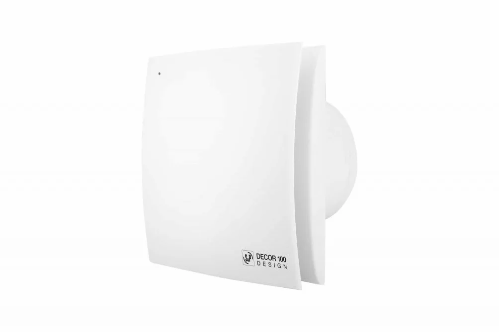 Aeratore extra piatto Decor 100 CZ, 10,7 W, 80 m3/h, con valvola di ritegno