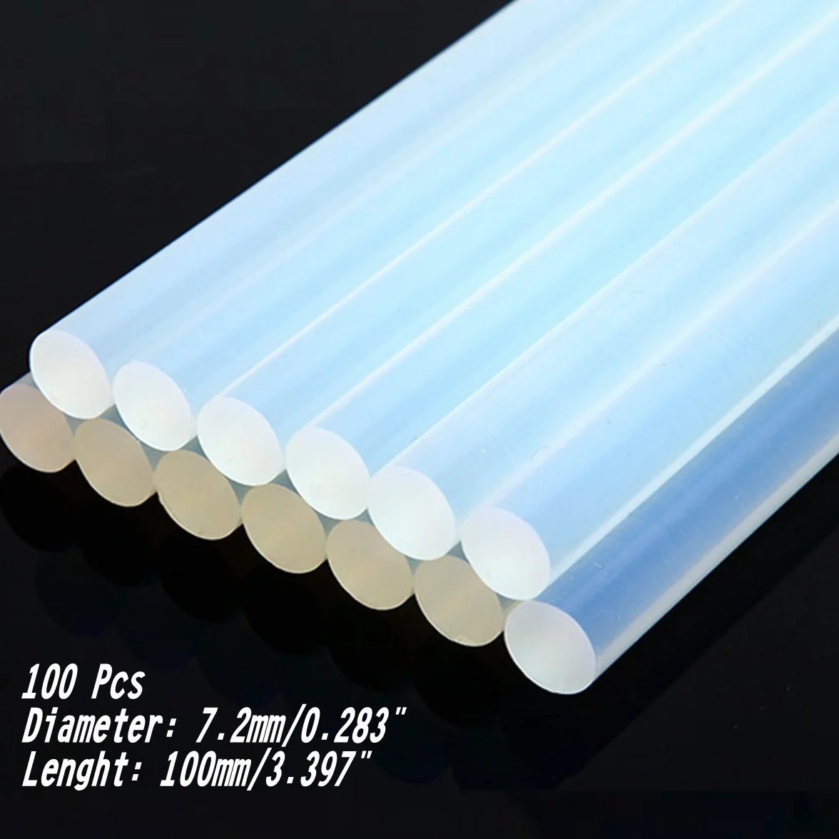 Bastoncini Colla a Caldo 100 pezzi 7x100 mm trasparente per Pistola Mini