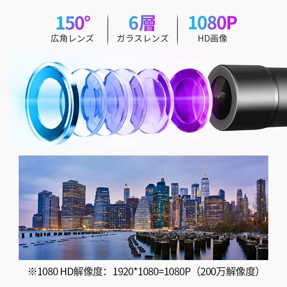 Telecamera per casco VSYSTO WiFi, Risoluzione ultra alta 2K, Angolo ampio di 170°, Impermeabile, Telecomando wireless, Sensore G, Registrazione in loop, Action camera per moto, sport e sci
