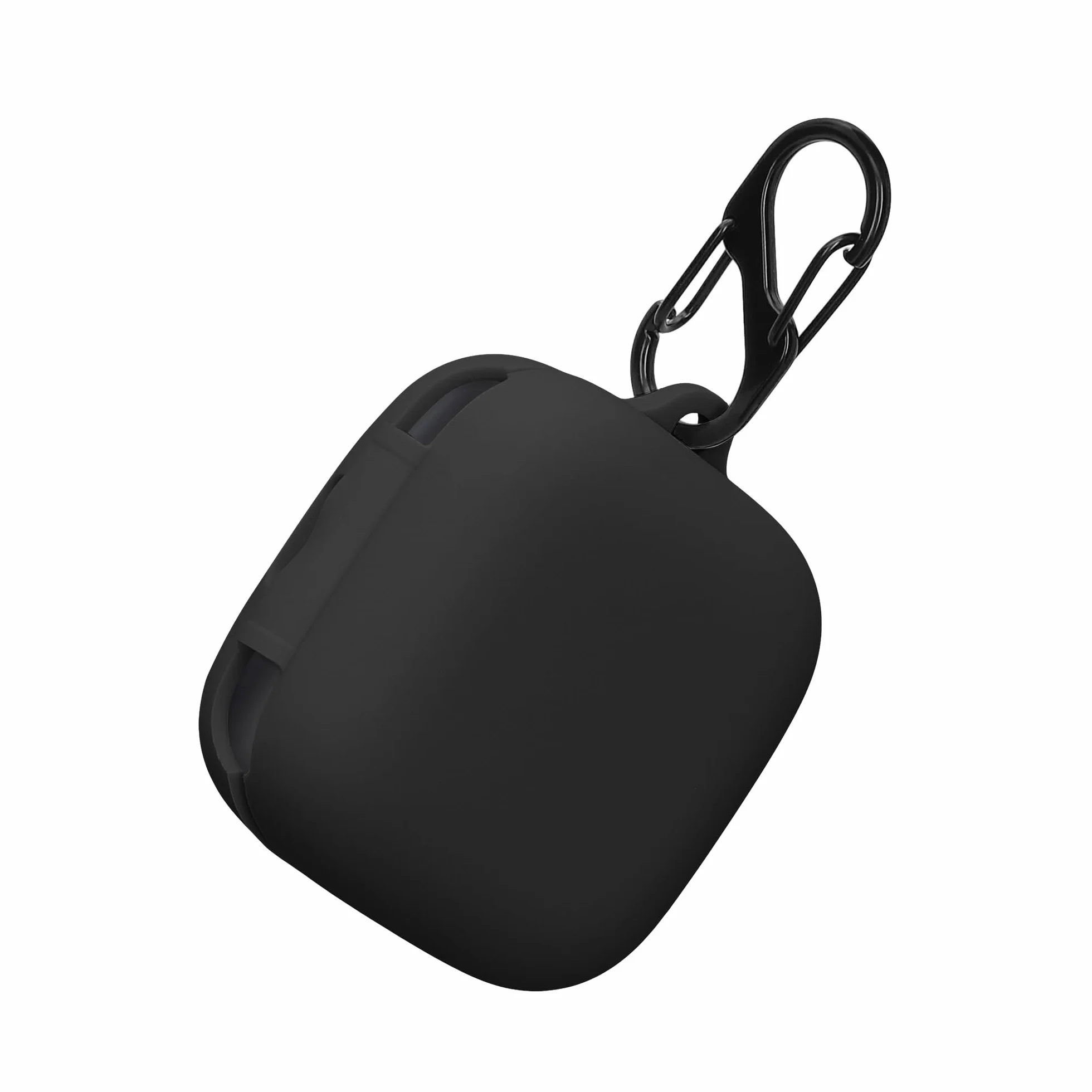kwmobile Custodia Caricatore Compatibile con Anker Soundcore P30i - Cover Silicone nero - Rivestimento Gommato Protezione con Gancio