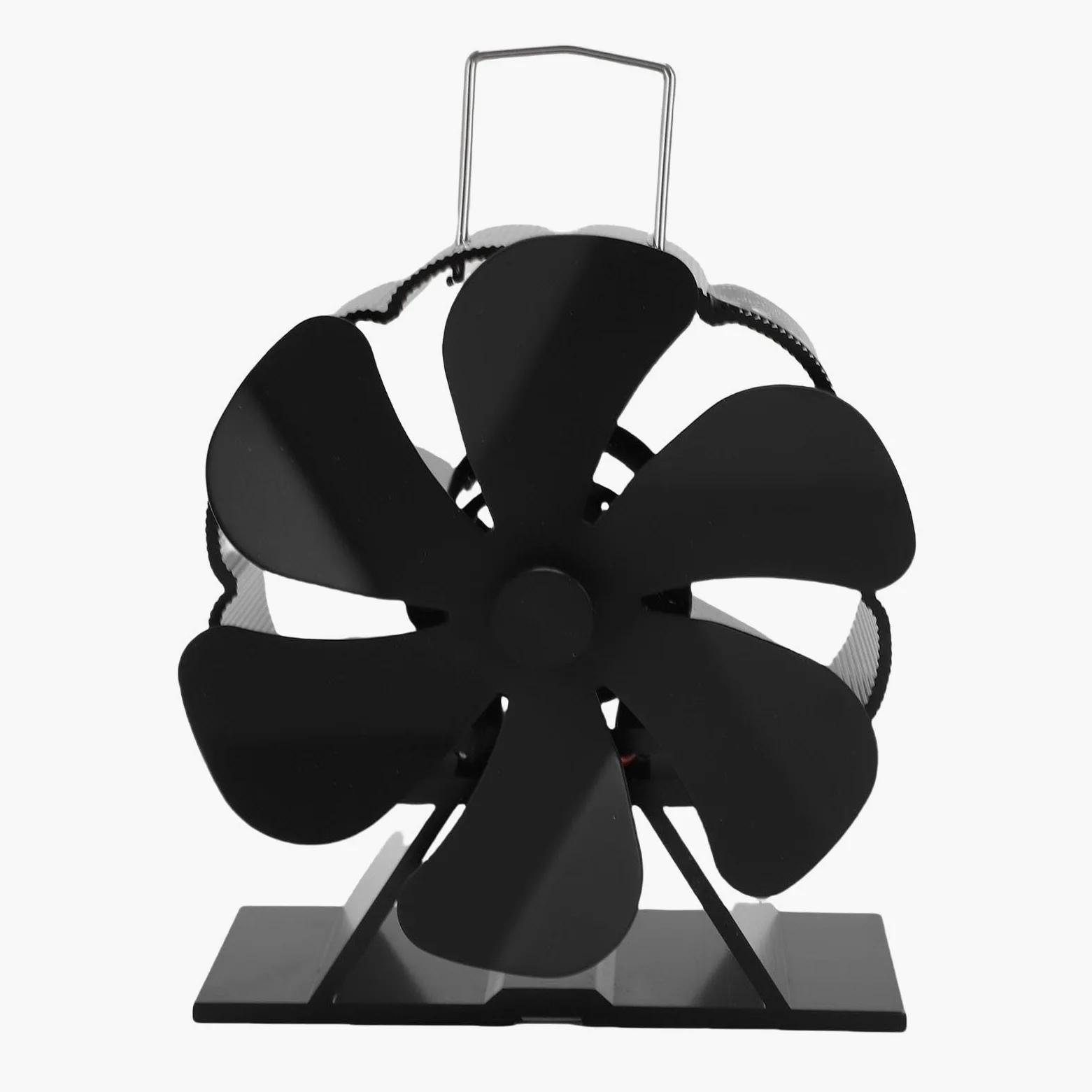 SIXRUN Ventilatore per Stufa a Legna Alimentato a Calore Lega di Alluminio Portatile con Protezione Dal Surriscaldamento per Stufe a Pellet e Gas