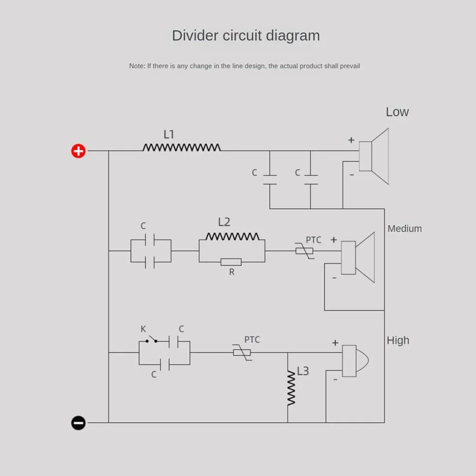 2 divisori di frequenza a 3 vie, 250 W, 850/5200 Hz, per altoparlante fai da te, per bassi medi, HiFi Stereo Audio Crossover, 500701832