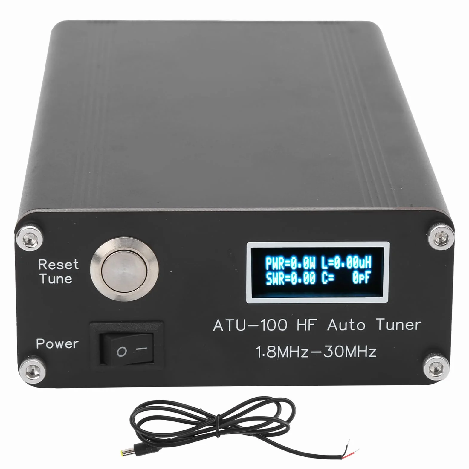 LiebeWH Sintonizzatore Antenna Automatico Tester in Lega di Alluminio Tester Sintonizzatore Antenna Tipo C 1.8-30 Mhz HY100 HAM 10-15 V CC