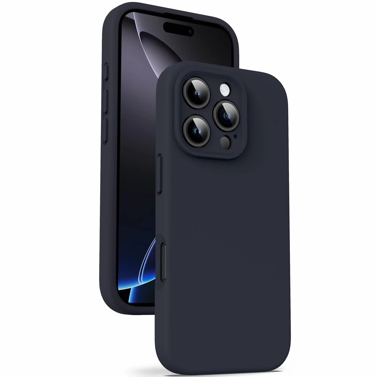 Supdeal Custodia in Silicone Liquido per iPhone 16 Pro Max, [Protezione Fotocamera] [Cover in Microfibra] [Protezione a 4 Strati], Case Ultrasottile e con Presa Comoda, 6,1 Pollice, Nero