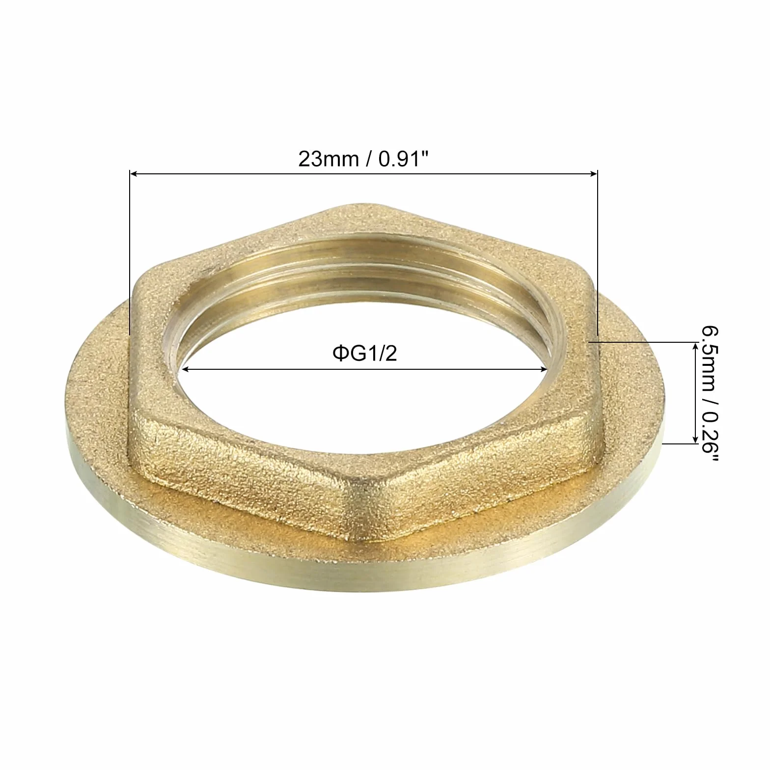 QUARKZMAN Dado Esagonale Bloccaggio Flangia G1/2 Raccordo Tubo Femmina Filettato Ottone 8Pz