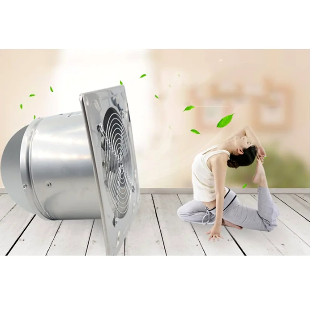 Aspiratore da Bagno, aspiratore da Cucina 6", Silenzioso con valvola di ritegno con Copertura Protettiva in Rete per Bagno/Cucina/Soggiorno