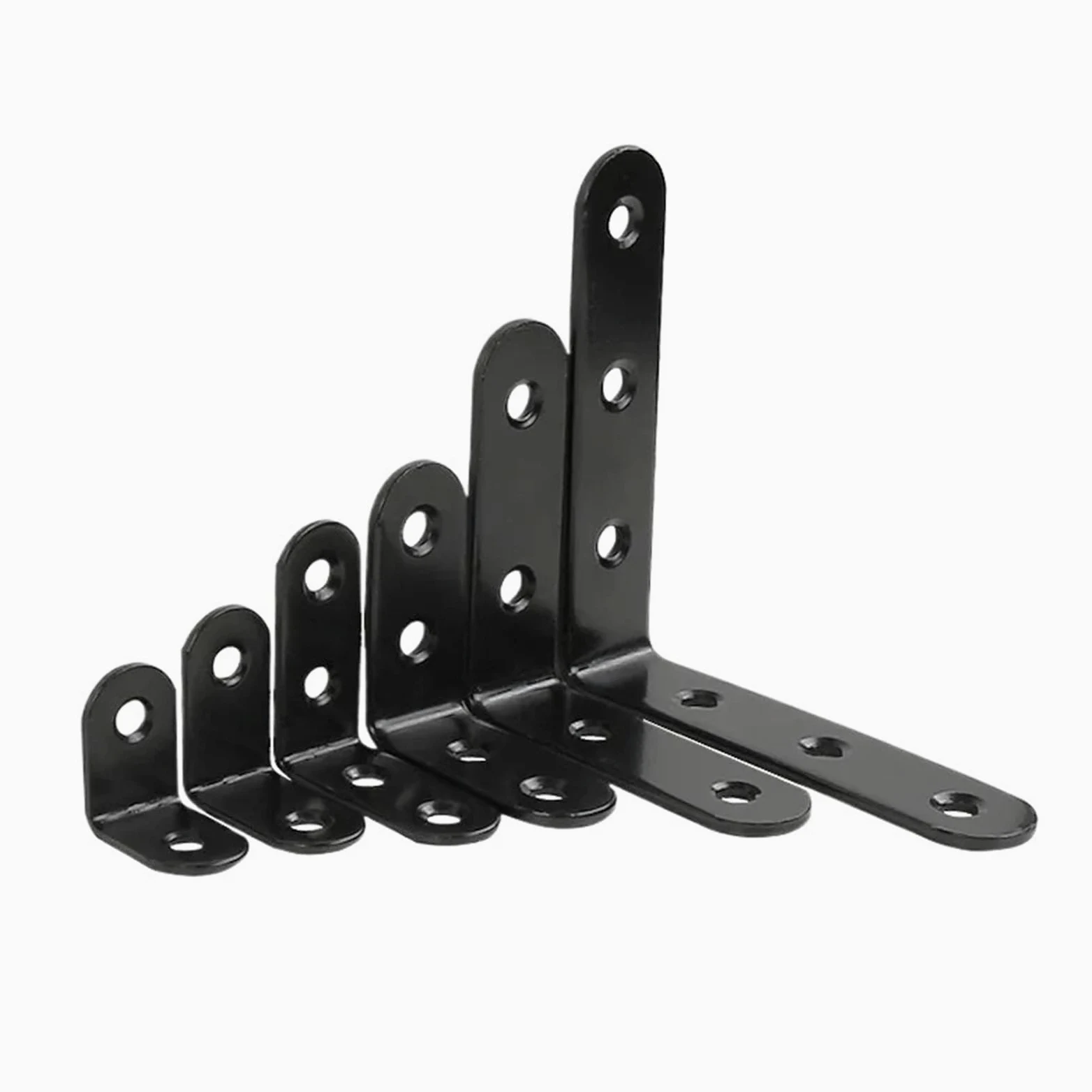 Staffe Angolari 2/4 pezzi di mobili neri spessi codice angolo armadio tavolo e sedia fissi ad retto(90X90X20mm 4pcs)
