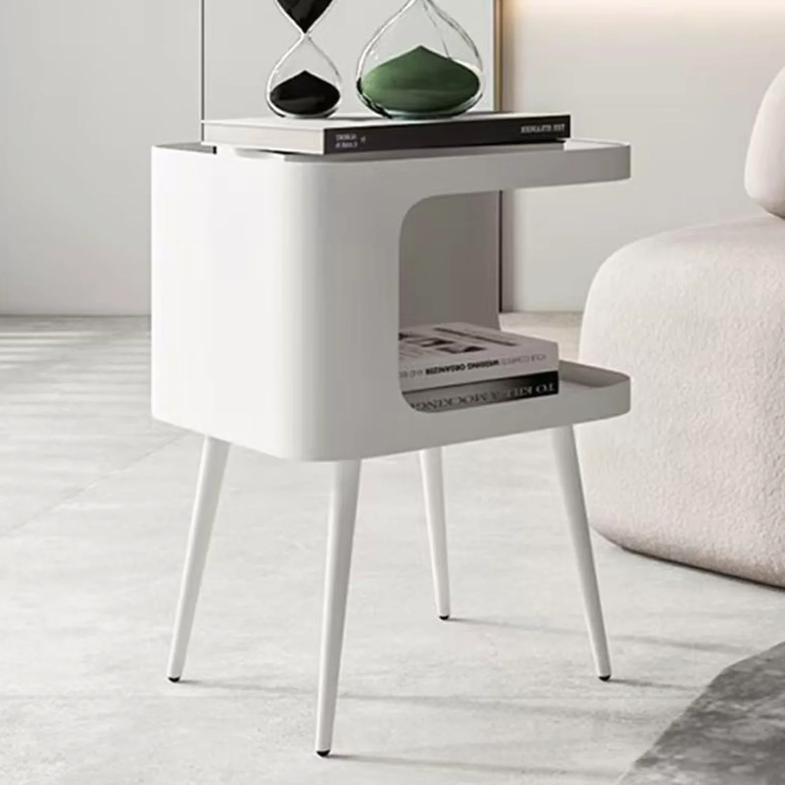 Generico Gambe per Mobili Piedini per Tavolo in Metallo da 30 cm 4 Pezzi Supporto in Ferro Bianco Vernice Spray Piedini per Divano Altezza: 10-72 cm Piedini per Mobile da 30 cm/11,8"
