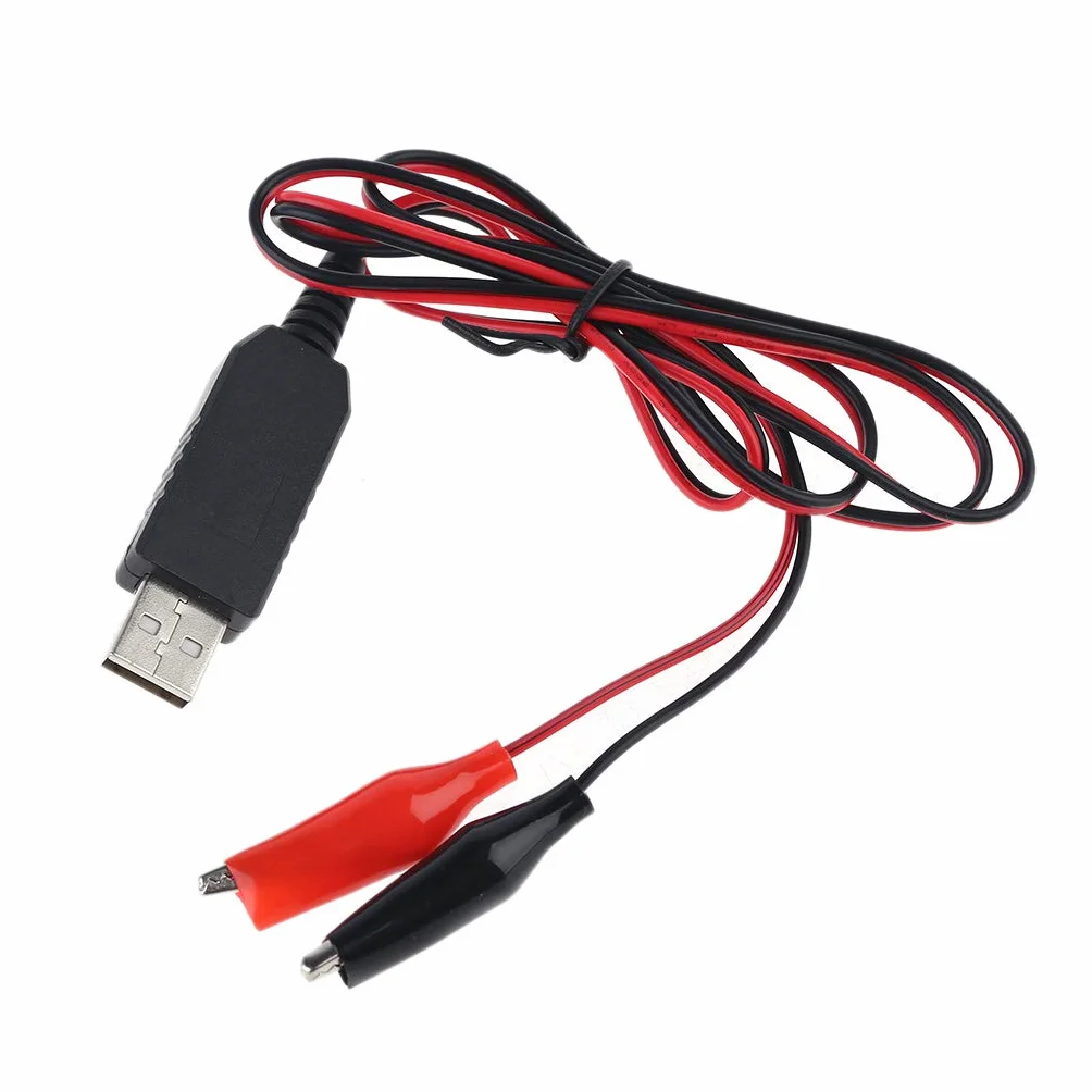 Cavo di alimentazione USB da 5 V a 1,2 V, 2,4 V, 3,6 V, 4,8 V, sostituisce 1-4 batterie Ni-MH NiCd AA ricaricabili da 1,2 V, in plastica