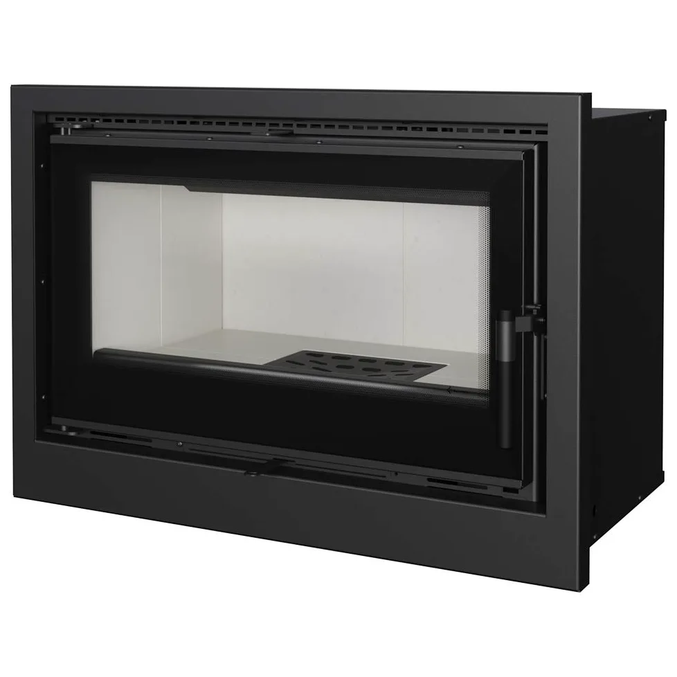 KRATKI Inserto per camino in acciaio a legna KASETA 8 kW Ø160 A+ Resa 75% | Acciaio nero, efficienza 83%, classe A+. Ecodesign, BImSchV 2.; combustione efficiente; basse emissioni; calore uniforme