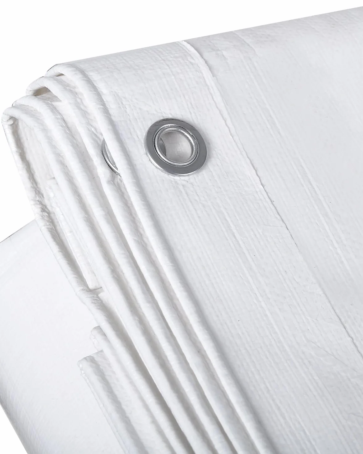 WOLTU Telone Occhiellato Idrorepellente, Telo di Copertura con Occhielli, Protezione Anti UV e Antipioggia in PE per Barca, Auto, Piscina, Bianco, 280 g/m², 2x3m