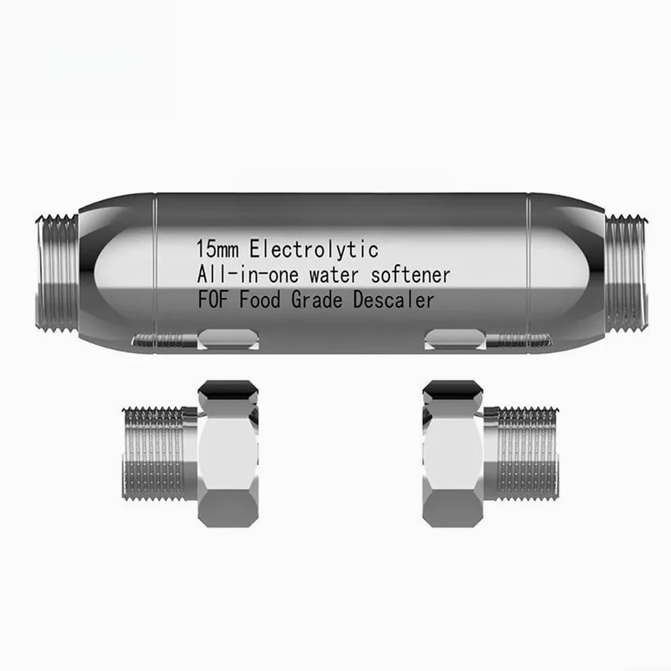 Inibitore magnetico per addolcitore d'acqua per la casa, prefiltro in rame con manico on/off, previene la ruggine per sistema di caldaia (32 PPR)
