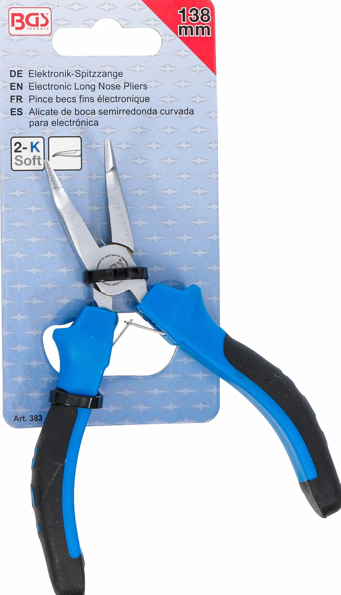 BGS 383 Pinza di precisione curva 138 mm