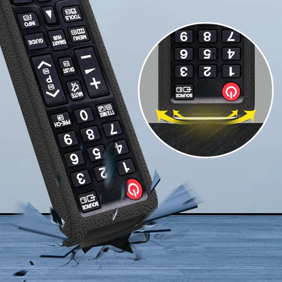 Custodia in Silicone per Telecomando Samsung Smart TV AA59-00741A BN59-01315B BN59-01303A BN59-01247A,Antiscivolo Guscio Cover Telecomando per Universale Samsung BN59-01199 BN59-01175 Series