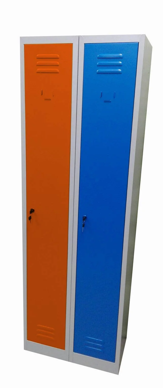 Armadietto spogliatoio in metallo con sistema di aggancio A 3 POSTI, con ante colorate MULTICOLOR, dim.cm.90x30x180h