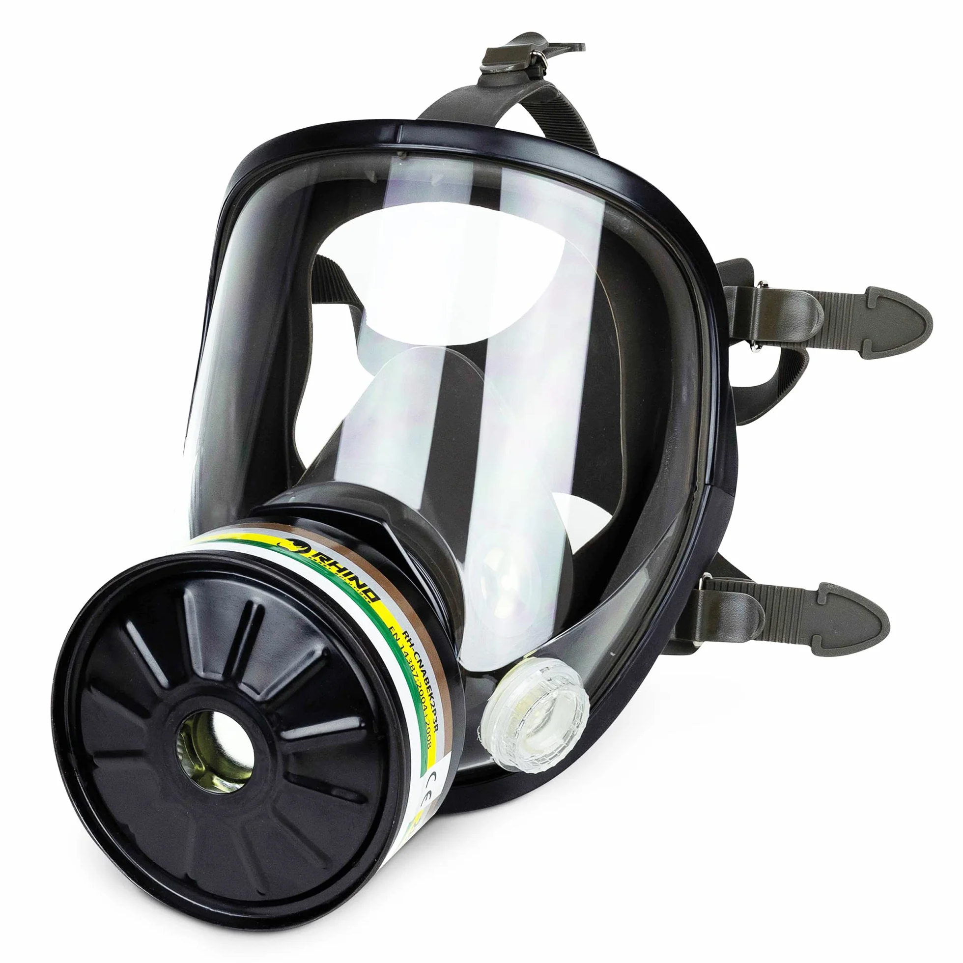 RHINO Maschera antigas integrale riutilizzabile RH-7011B con filtro e guanti di sicurezza