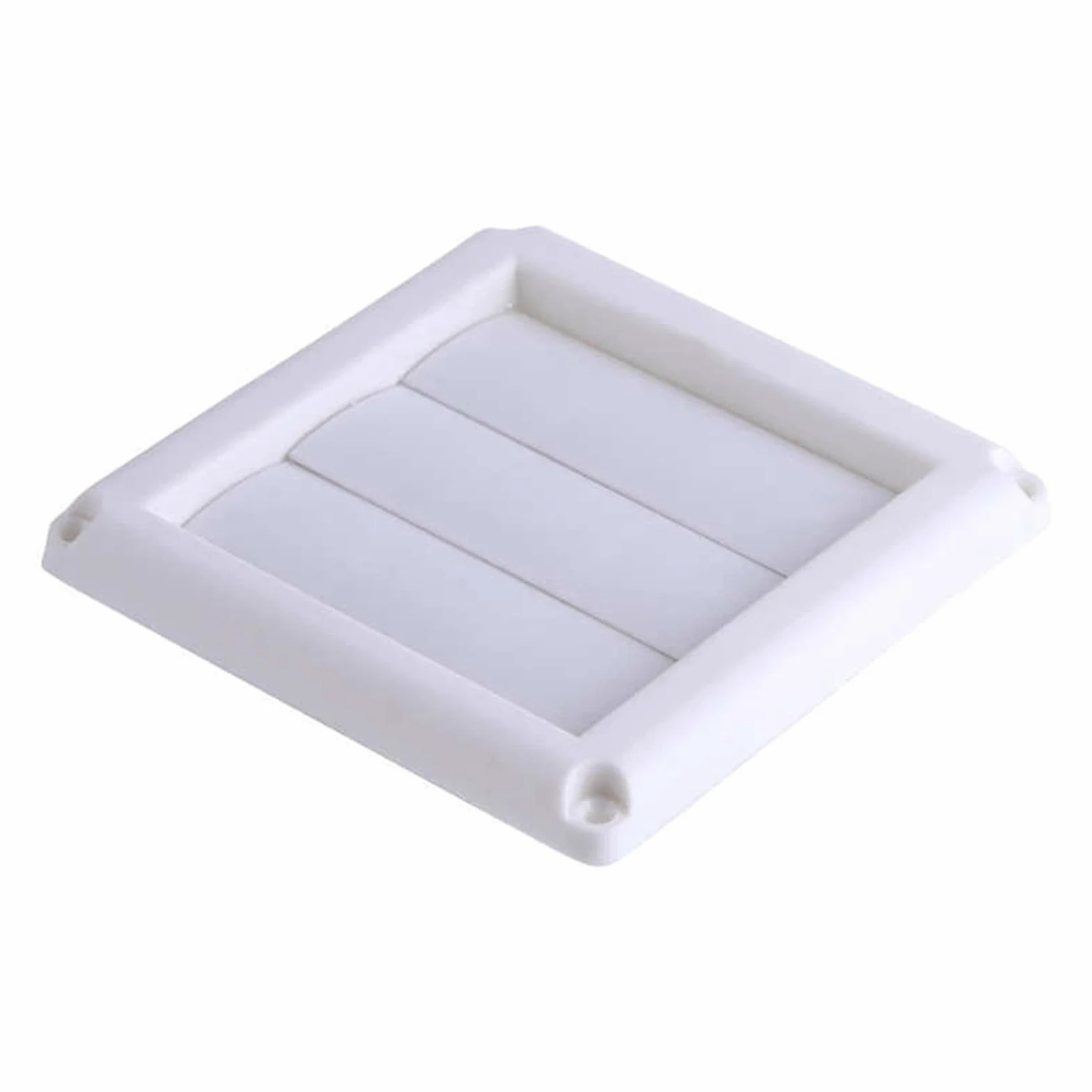 Griglia di ventilazione a parete in plastica | Bianco 15 cm o 20 cm 3 alette con zanzariera: for canalina a parete e aperture a soffitto(20cm)