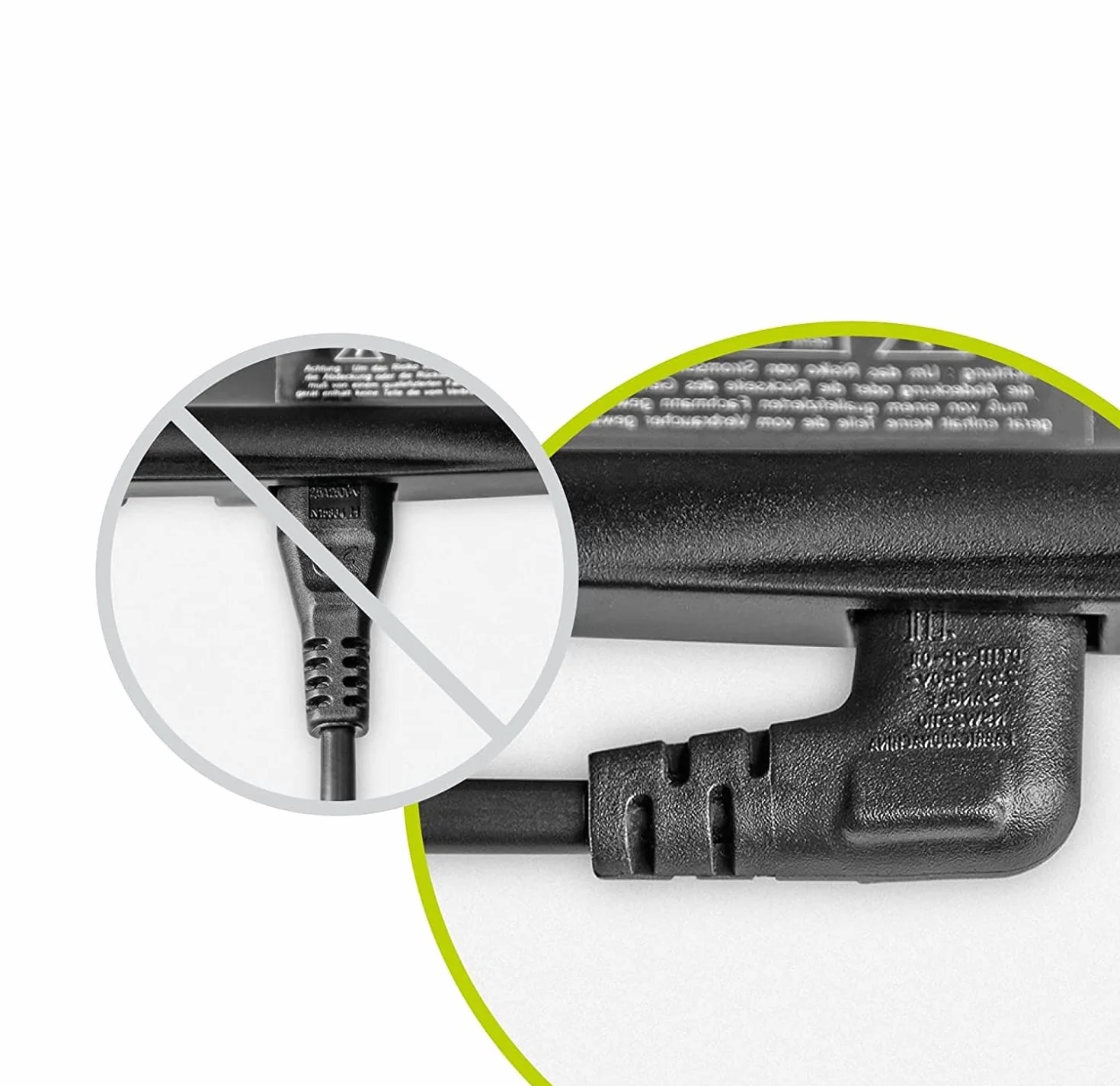 CABLEPELADO - Cavo di Alimentazione IEC-320 a Gomito C7, Sezione 0,75 mm², Compatibile Con Samsung, Philips, LG, Sony Sharp, Panasonic, TV LED, Sky High Tech, PS4, Nero, 75 cm