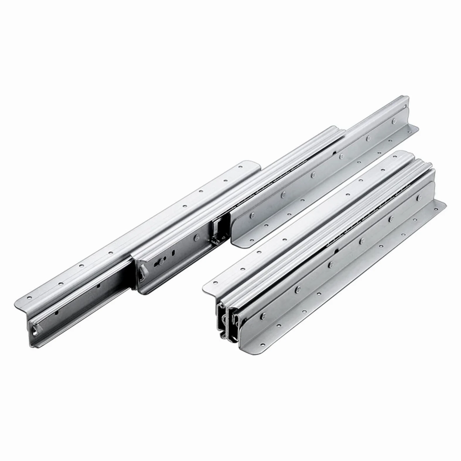 Guide Per Cassetti Carichi Pesanti,Binari Cassetti Guide A Doppio Cuscinetto A Sfera, Per Scala Armadietti Piano di Sotto Scarpiere, Carico 120kg,1 Coppia(Size:800-1850mm)