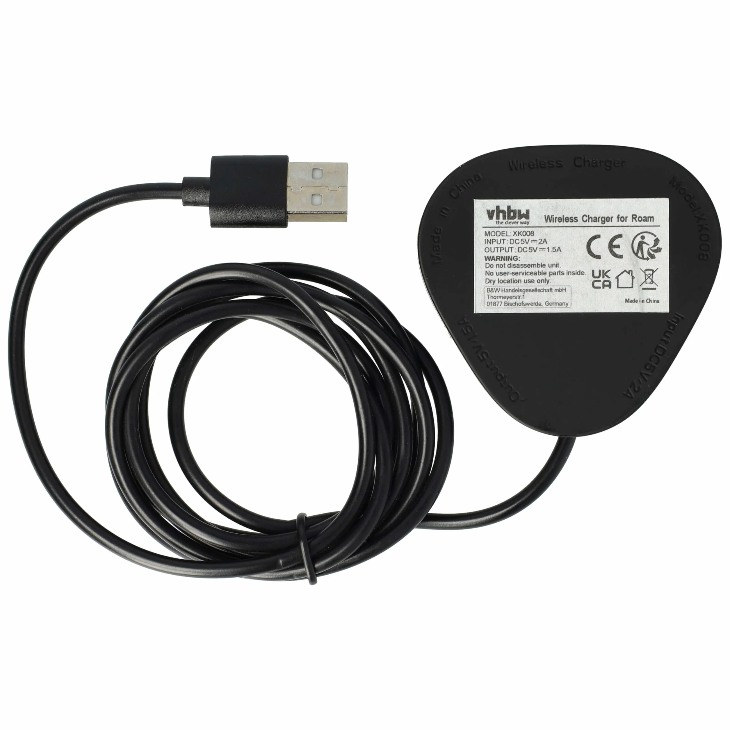 vhbw stazione di ricarica compatibile con Sono Roam 2 altoparlanti - Cavo di ricarica 145 cm nero