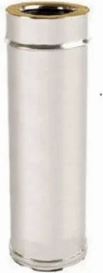 Tubo coibentato acciaio inox doppiaparete L 50 cm, canna fumaria (DIAMETRO 80/130)