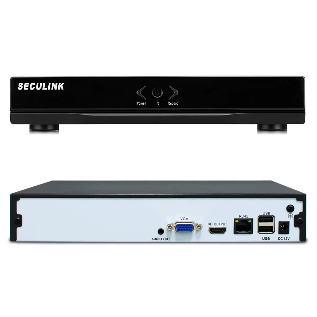 32CH 4K-N NVR (1080p/3MP/4MP/5MP/8MP) Enregistreur vidéo réseau Super HD 2X HDD Cloud P2P Télécommande (pas de WiFi intégré)