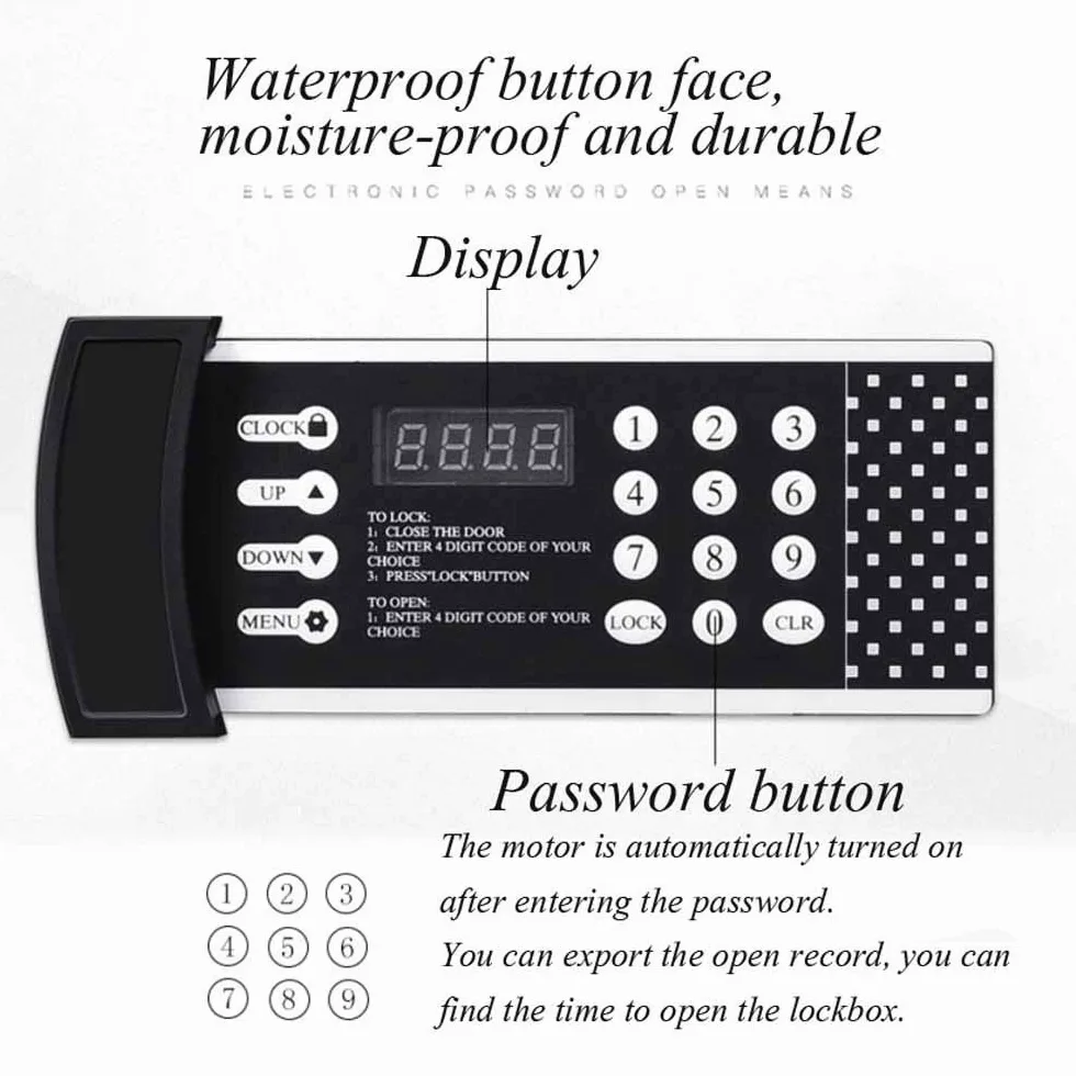 Cassaforte di Sicurezza, Cassette portavalori per Ufficio Cassetta di Sicurezza Cassaforte dell'hotel Casa Piccola cassaforte Password Elettronica Mini cassaforte antifurto in Acciaio Cassef
