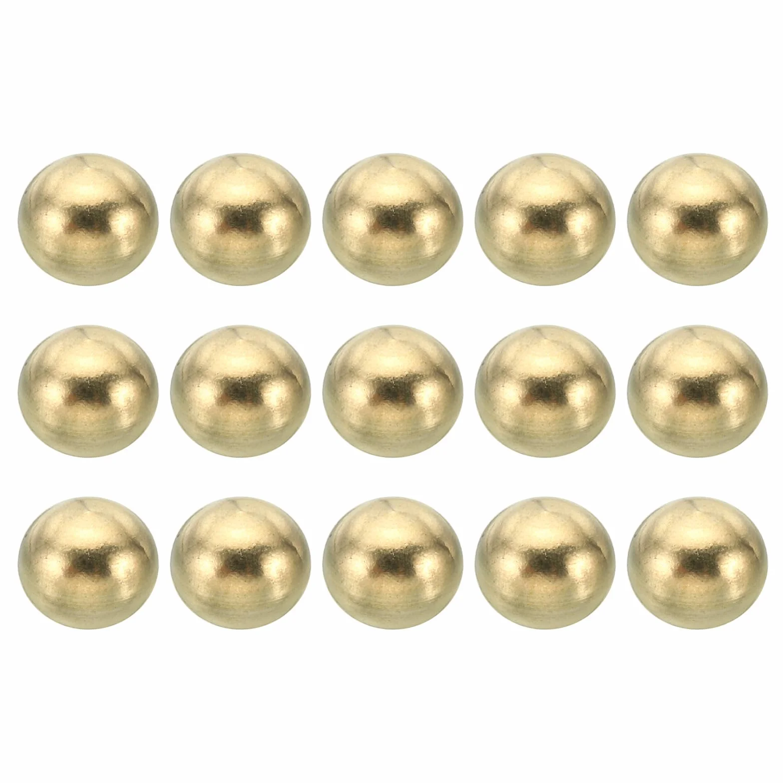 PATIKIL M5x0.8 Filettatura Tappo Dadi Manopola 15 Pacco Ottone Sfera Lampada Decorazione Vite Mobili Illuminazione 10mm