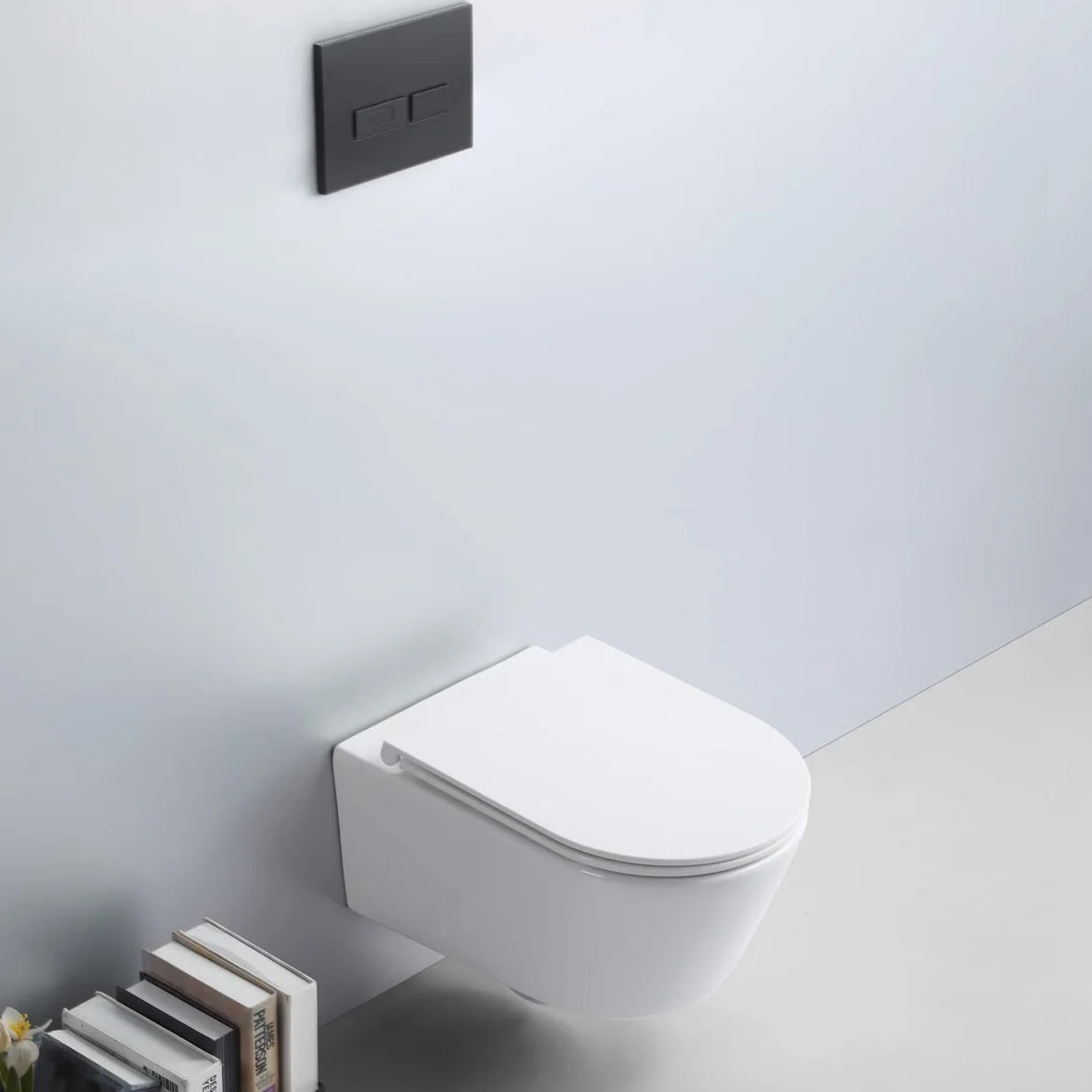Set coppia sanitari vaso rimless e bidet sospesi WOLLY soft-close