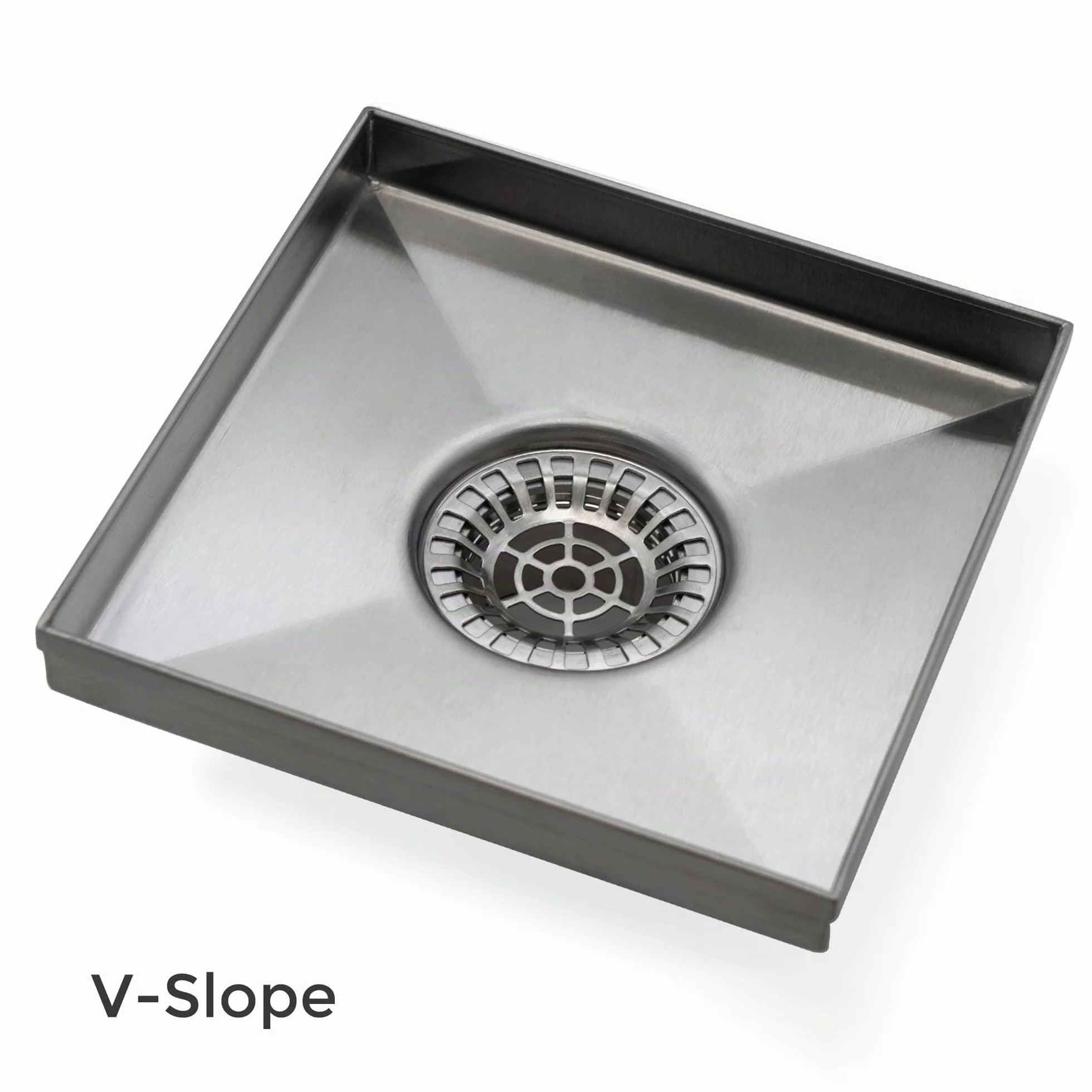VANCOCO Scarico Doccia a Pavimento Quadrato 15×15 cm 2-in-1 Invisibile in Acciaio Inox, Sifone Orientabile 360°, Valvola Antiodori, Filtro per Capelli