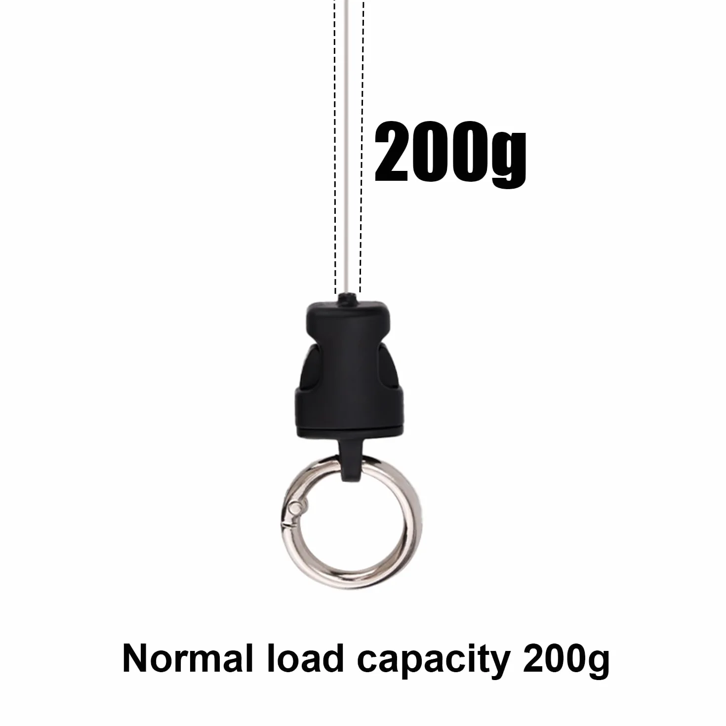 Supporto Retrattile Microfono CB, Gancio Retrattile per Microfono CB con Clip in Acciaio Inossidabile Supporto per Camion Zaini Auto Cinture di Sicurezza