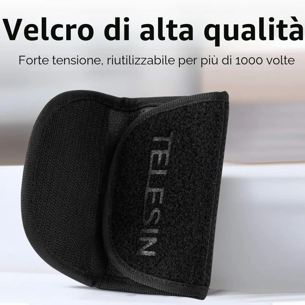 TELESIN Supporto da Zaino e Spallacci per GoPro Hero 13 12 11 10 9 8 DJI Osmo 360 Action 5 Pro 4, Insta360, con Cuscinetto Regolabile e Gancio a J e Attacco per Cinghia, Fotocamera di Azione Accessori