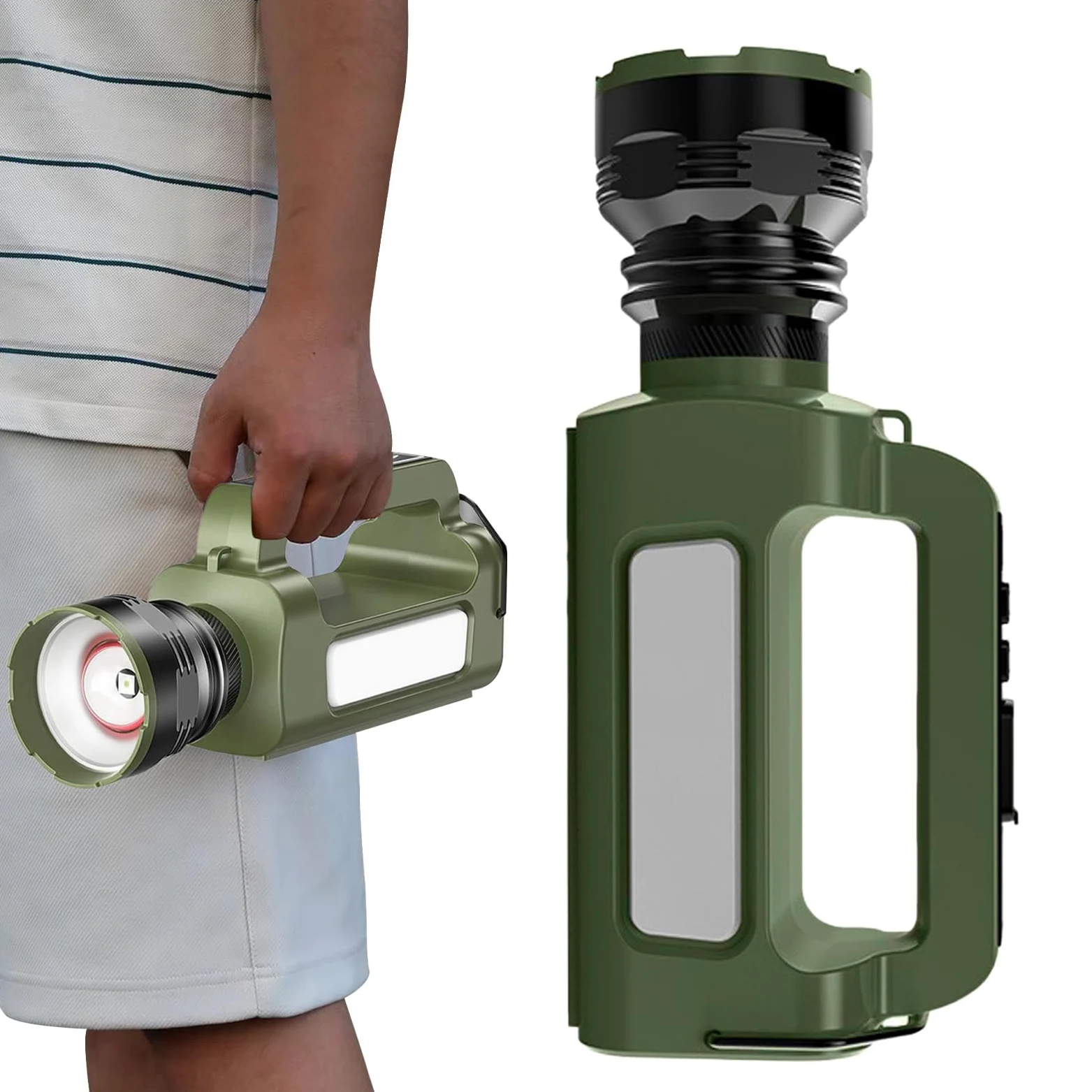 Intense Torce Torcia da Campeggio Ricaricabile | Lanterna A Batteria Durevole Con Luce Per Pesca Casa Escursionismo E Mancanza Di Energia Notte