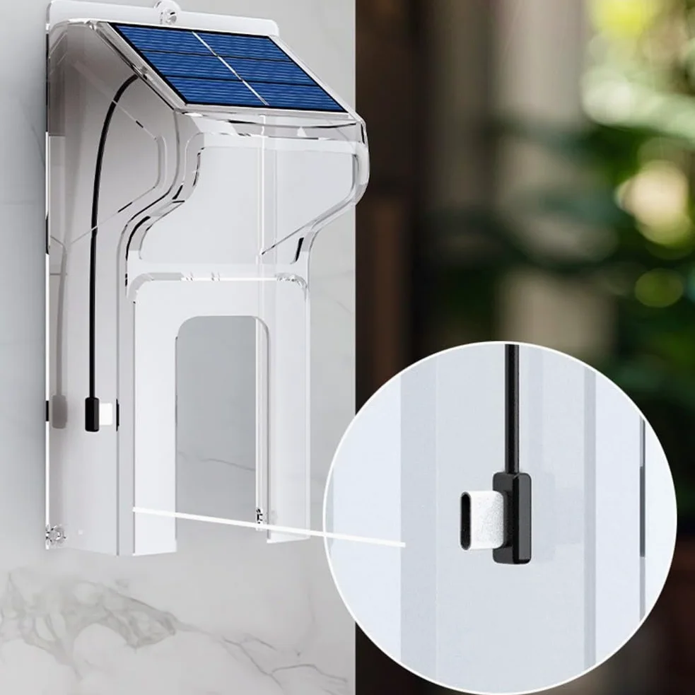 HpLive Campanello wireless wireless con pannello solare, parapioggia impermeabile, visione notturna e citofono bidirezionale per ingresso di casa (A)