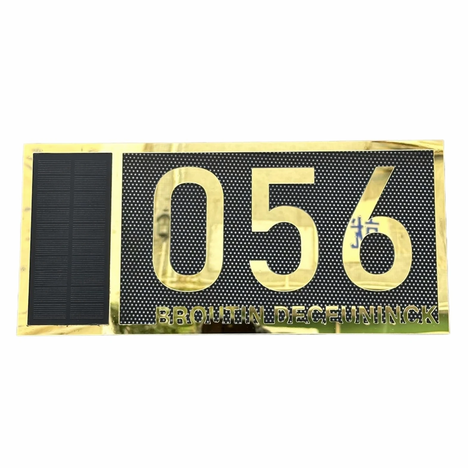 Numero civico personalizzato con luce solare,Segnaletica solare personalizzata per case,decorazione da parete personalizzata (oro)