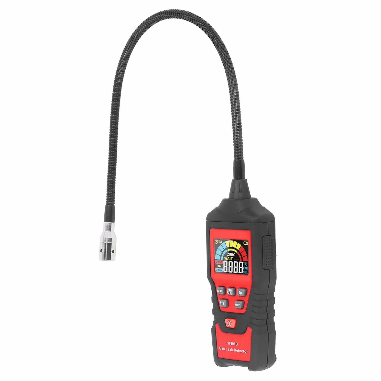Hyuduo Rilevatore di Perdite di Gas, Rilevatore di Gas Combustibile ABS con Display LCD, Allarme Sonoro e Luminoso, sensibilità Al Metano 50 PPM, Alimentato AAA per Test Naturale Cucina Domestica