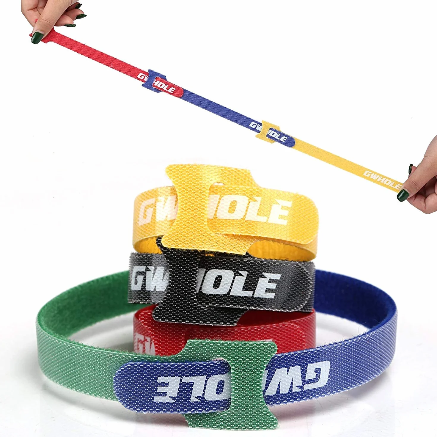 Set di 60 fascette stringicavi regolabili riutilizzabili 1,2 x 18 cm