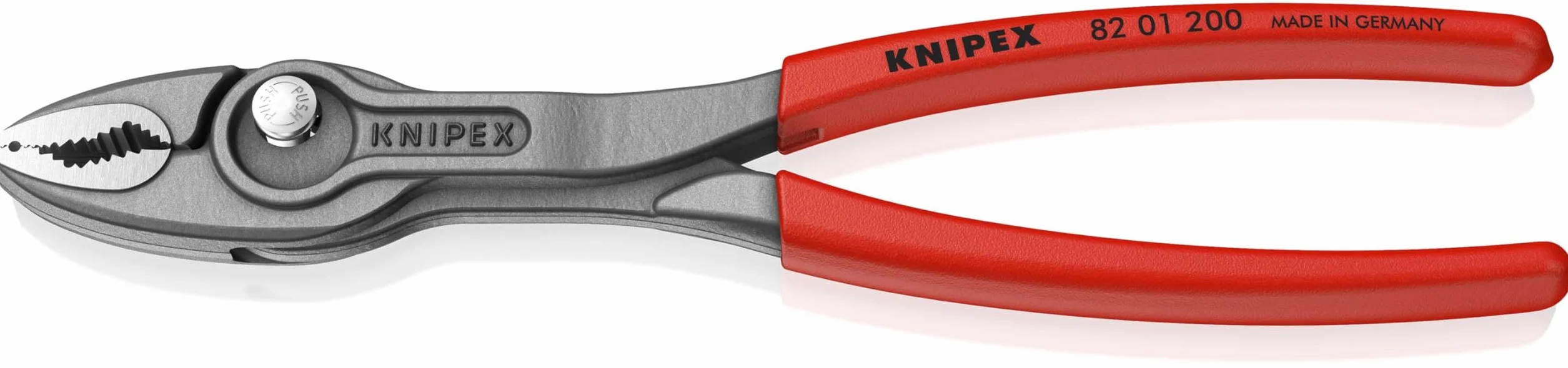 KNIPEX TwinGrip Pinza a presa frontale e laterale in confezione Self-service bonderizzata grigia Rivestiti in resina sintetica antiscivolo, 82 01 200