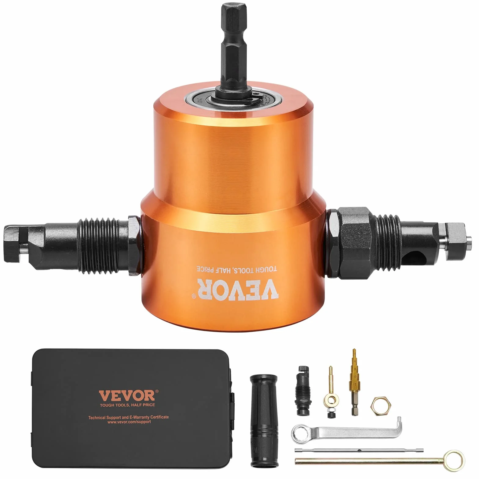 VEVOR Kit Punta Roditrice Doppia Testa per Trapano Lamiera 1500-3000 giri/min Spessore Taglio 1,6mm