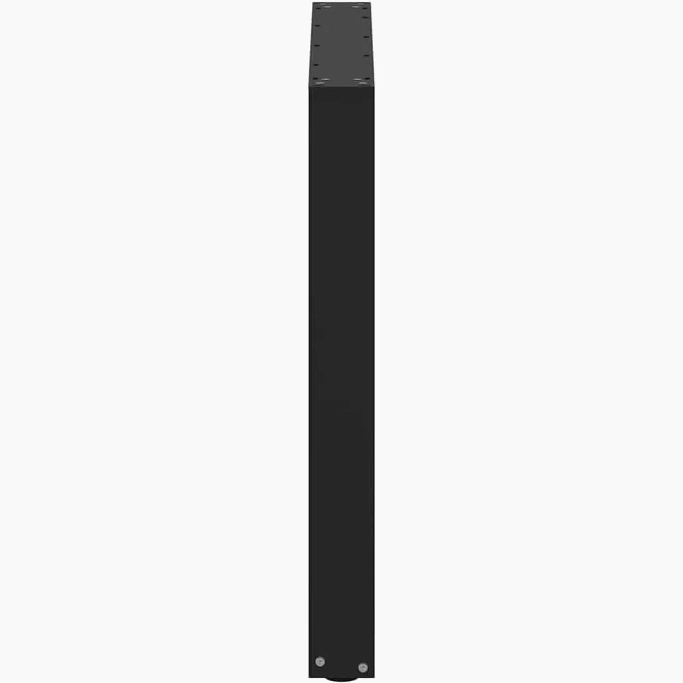 vidaXL Gambe per tavolo da pranzo a forma di U 2 pz nere 80x(72-73) cm in acciaio